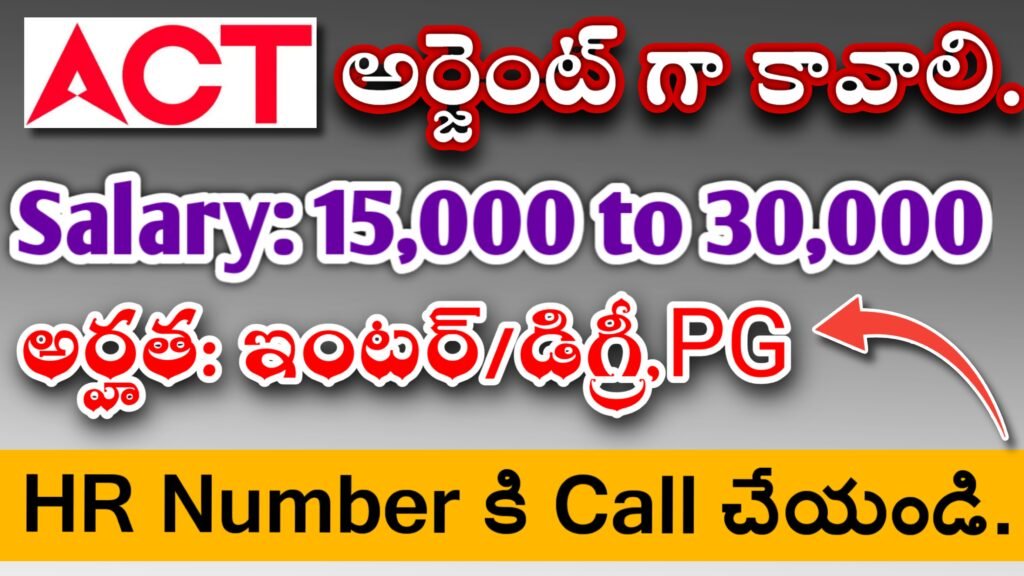 ACT Fiber net company job recruitment 2024
