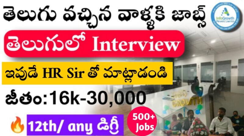 Infogrowth Company Jobs Telugu