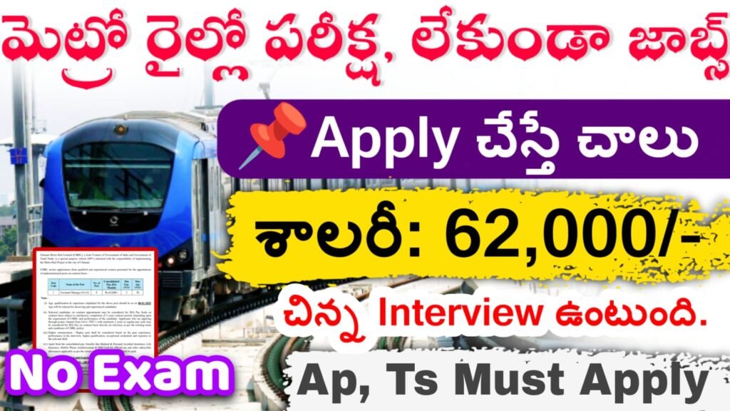 Metro Rail Job Notification 2025 Telugu