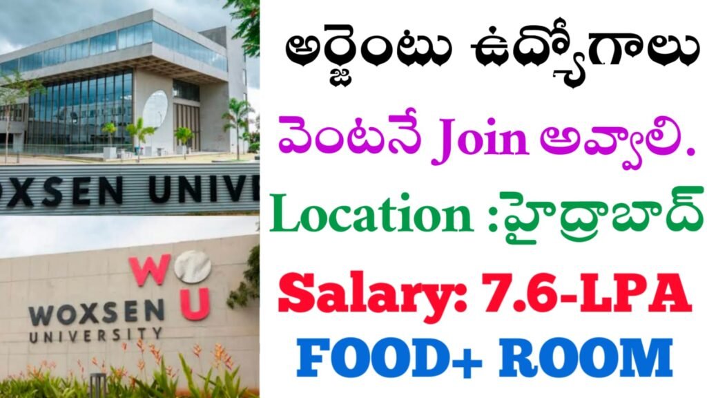 Woxsen University Job Openings 2025 Telugu