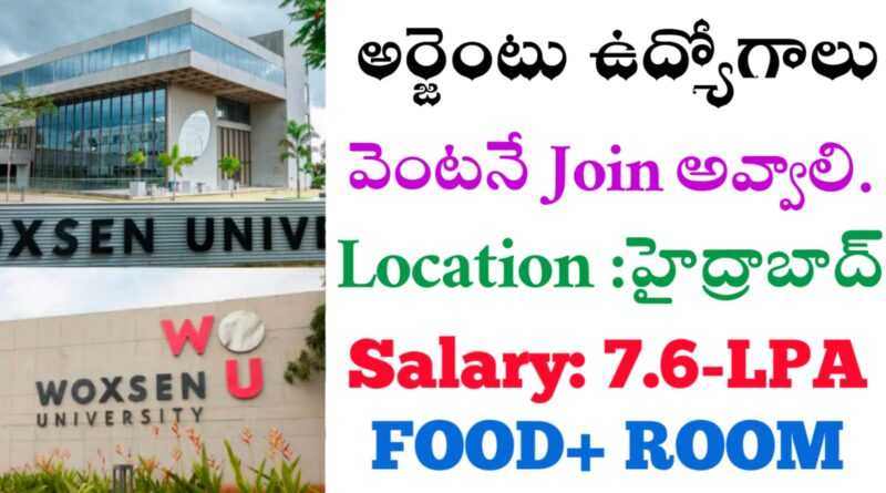 Woxsen University Job Openings 2025 Telugu