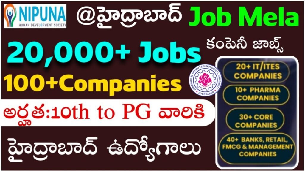 Mega Job mela in JNTUH 2025