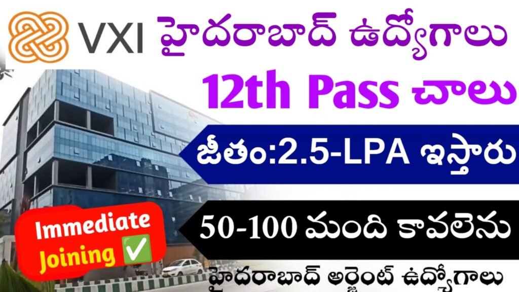 VXI Company Jobs in Hyderabad