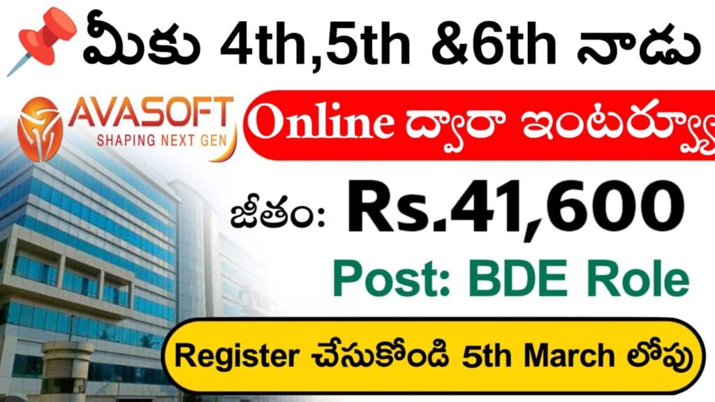 Avasoft Company Job Openings 2025 Telugu