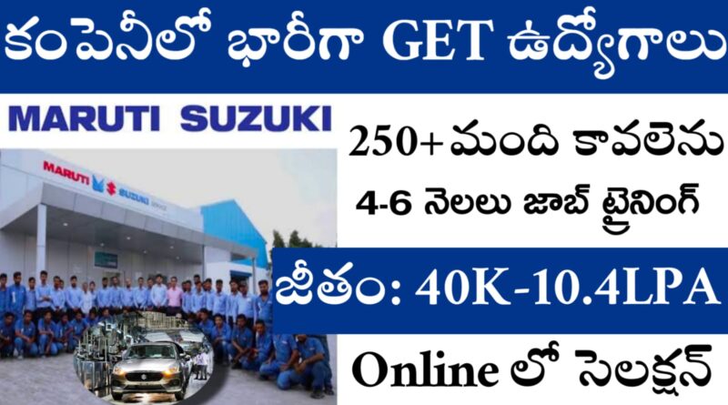 Maruthi Suzuki Job Notification 2025 Telugu