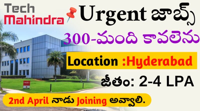 Tech Mahindra Company Job Openings 2025