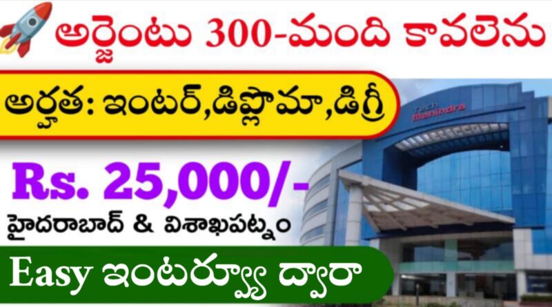 Tech Mahindra Company Vizag Jobs 2025