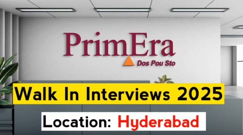 PrimEra Company Jobs in Hyderabad